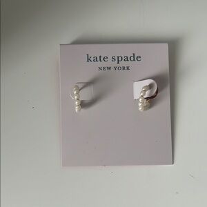 Kate Spade Pearl Hoop Earrings
